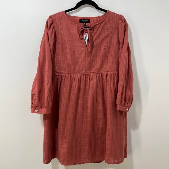 Banana Republic Dresses & Skirts - Bananna Republic NWT Cottagecore Mini Shift Dress in Dusty Cedar [size M]